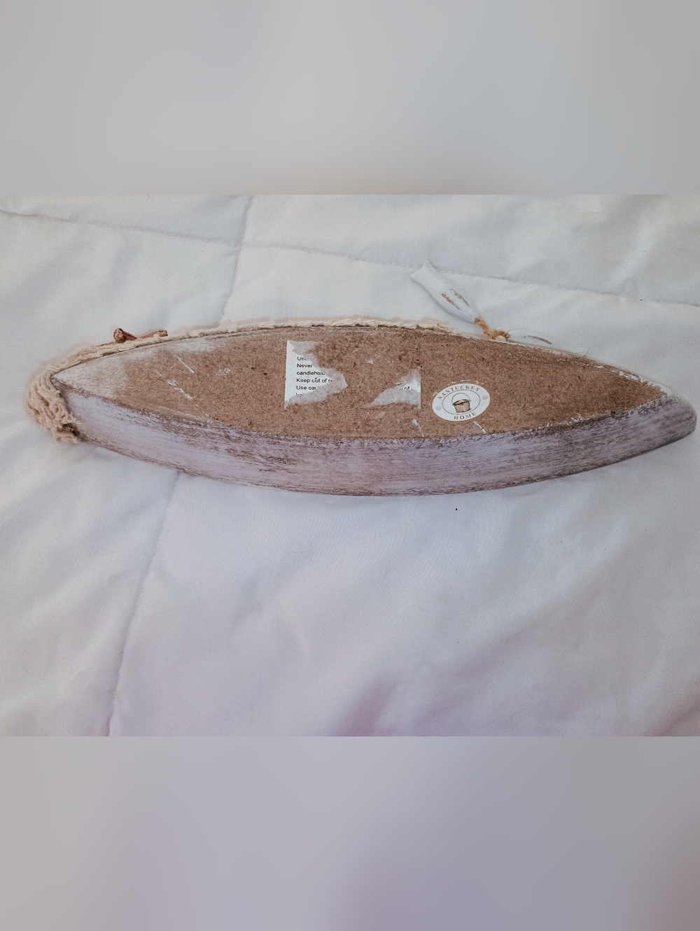 Coastal Driftwood Canoe Votive Candle Holder - Picture 4 of 4